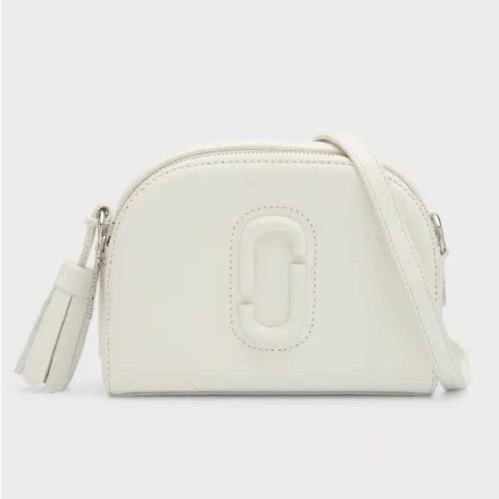 Marc Jacob’s The Shutter White Leather Crossbody Bag
